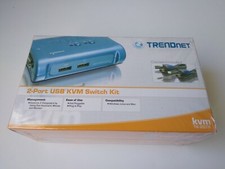 TRENDnet TK-207 2-Port USB KVM Switch Kit Cables Included