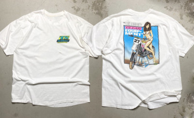 Vintage 1992 Thrill Seeker Motocross Single Stitch T-Shirt - White Unisex Shirt