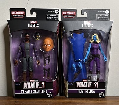 LOT/2 Marvel Legends What If? BAF The Watcher Heist Nebula & T Challa Star-Lord