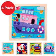 Cute Vehicle Puzzles for Kids - Brand New 4-P...