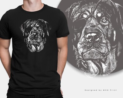 Lustiges Rottweiler Augenklappe T-Shirt Hundebesitzer Geschenk Tee Idee für Tierliebhaber Familie