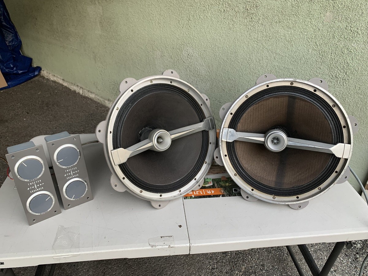 Vintage Pioneer Speakers Pat 38x 15inch 3-way 16-ohm Pair | eBay