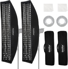 2PCS Fw30X120Cm/12 X47 Bowens Mount Strip Honeycomb Grid Softbox,Detachable Stri