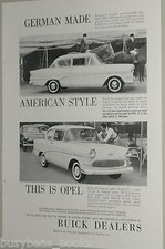 1959 Buick Opal ad, Opel Rekord, German-made car