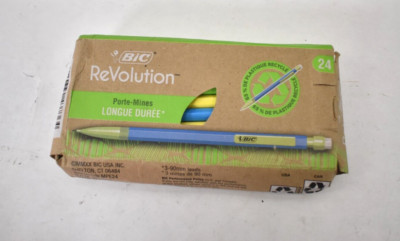 Lot of 24 BIC Ecolutions Mechanical Pencils w Erasers Colorful Barrel Med Point