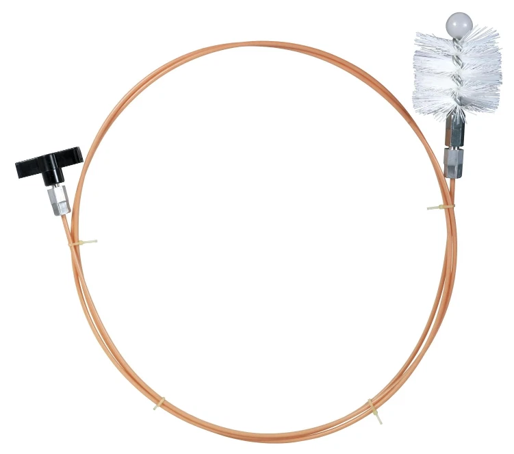 Kit pulizia canna fumaria scovolo spazzacamino sonda stufa a pellet 3 mt - Immagine 2 di 2