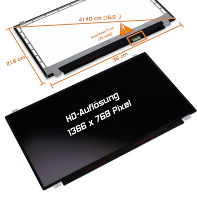 15,6'' LED Display matt passend für HP X3R38US 30Pin WXGA HD 1366x768