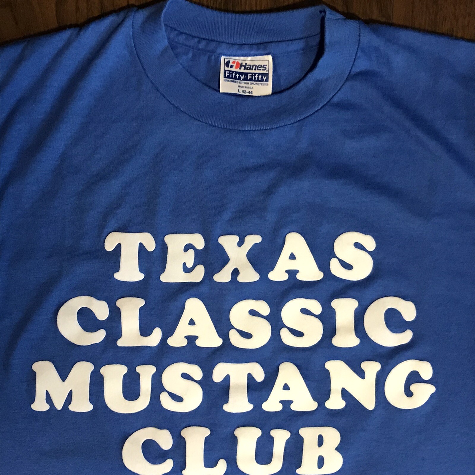 PONY T shirt uomo TEXAS CLASSIC MUSTANG CLUB GRANDE blu casual manica corta FORD