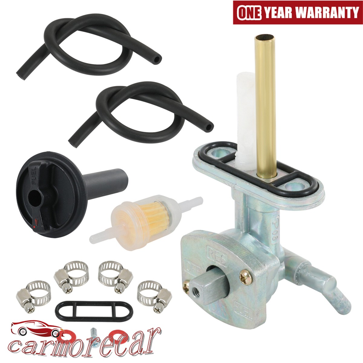 Fuel Valve Petcock & Lever For Kawasaki ATV Prairie 360 4WD - Foto 8