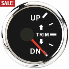Boat Marine Trim Tilt Up / Down Black Gauge UP-DN Trim Meter 52mm Right Side    