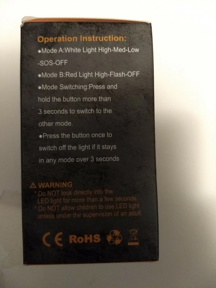 Faro AA 100+ Lúmenes, Faro LED CREE XP-E, Blanco, Camping, Rojo Foto 4 de 4
