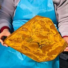 14.98LB Natural Tiger's Eye slab Quartz Crystal Mineral Specimen freeform reiki