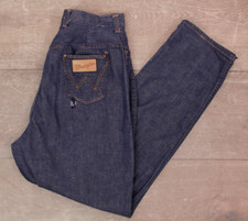 VTG Women's 60s Dark Blue Denim Wrangler Misses Jeans Sz 29" 1960s High Waisted