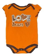 Baby Girls Chicago Bears Love One Piece Bodysuit Orange Blue NFL 6/9 Mos.