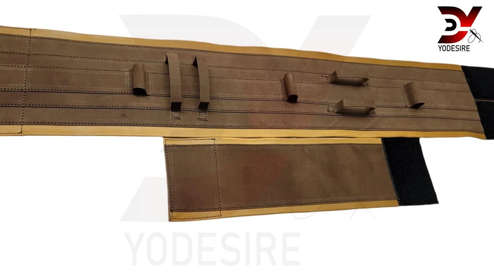 Cinturón Armador - Star Wars Mandalorian Armorer Dama Cinturón Marrón Utilitario Cinturón de Cuero Foto 3 de 4