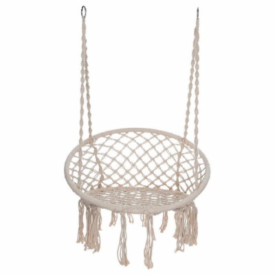 Komfort Hängematte Seil Schaukelstuhl Makramee weich Outdoor Indoor Garten Sitz