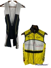 Lot Of 2 Hincapie Mens Small Carolina Cyclones Cycling Vest And Bib