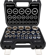 Set 21pz Chiavi a Bussola Esagonali e XZN Torx 8-36Mm 12 Denti con Valigetta