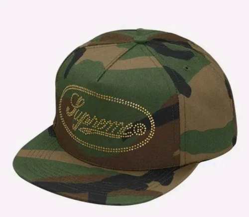 Logo écriture cloutée SUPREME F/W '17 5 panneaux camouflage 100% AUTHENTIQUE