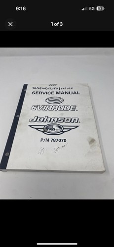 OMC Johnson Evinrude 2000 Service Manual 90 100 105 115 150 175 P/N 787070