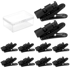 10pcs Headphone Clip, Headset Cord Clips, Black Headphone Cable Clip, Lapel M...