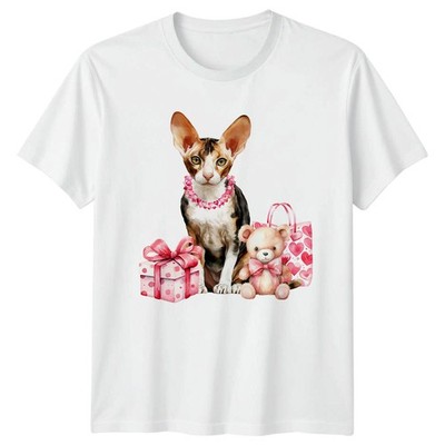 My Cat Is My Valentine Damen T-Shirt Orientalische Katze Haustier Valentinstag