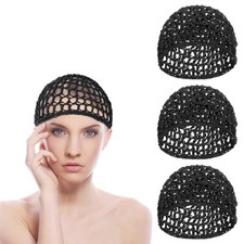 3 Pcs Knit Wrap for Hair Breathable Hair Net Snoods for Wrap Net for Sleep Bl...