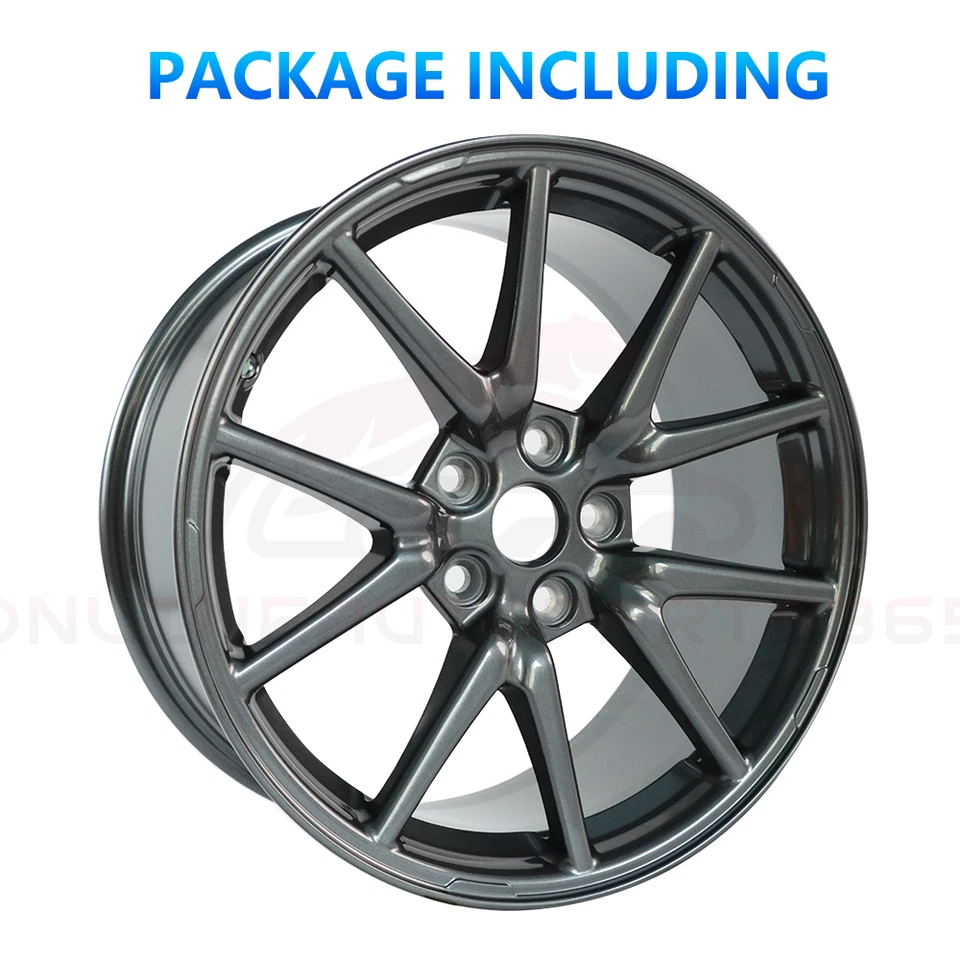 For Tesla Model 3 2017 2018 2019-2023 OEM Wheel 18" 18x8.5 Charcoal Rim 96276 - Image 3 of 4