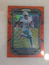 2022 Panini Prizm Raheem Mostert 63/149 Miami Dolphins #179 Red Wave