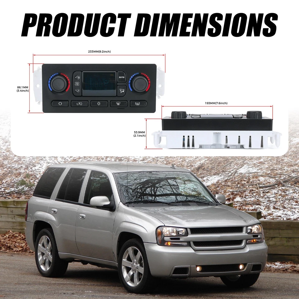 Unidade de controle de temperatura climática CA compatível com Cadillac Escalade Oldsmobile Bravada - Imagem 4 de 4