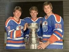 MIKE KRUSHELNYSKI EDMONTON  OILERS Signed Autographed 8x10 Photo With Proof K