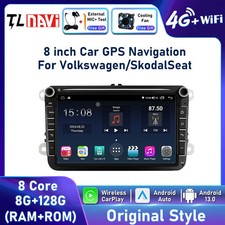 8" Car Stereo Radio GPS Carplay Android 13 For Volkswagen Golf 5 2003-2008