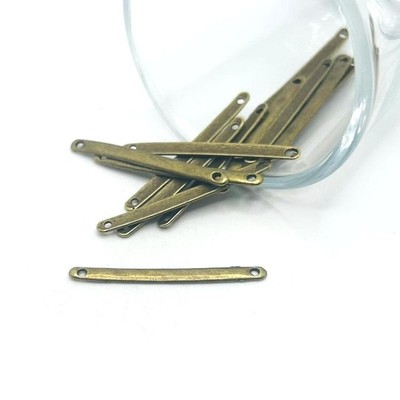 Bronze Minimalist Bar Connectors, 3x33mm - US Seller