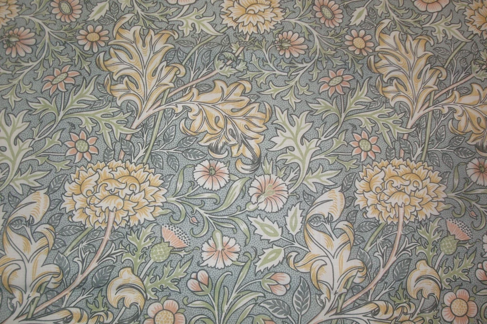 2.44 Yds William Morris Fabric Double Bough Dewkist Floral Upholstery 54"x 88" - Image 2 of 4