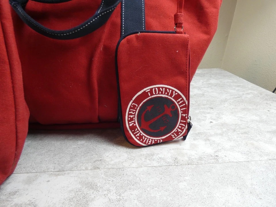 Сумки-тоут Tommy Hilfiger большой средний набор 2 холщовые для переноски на всю ночь - Изображение 2 из 4