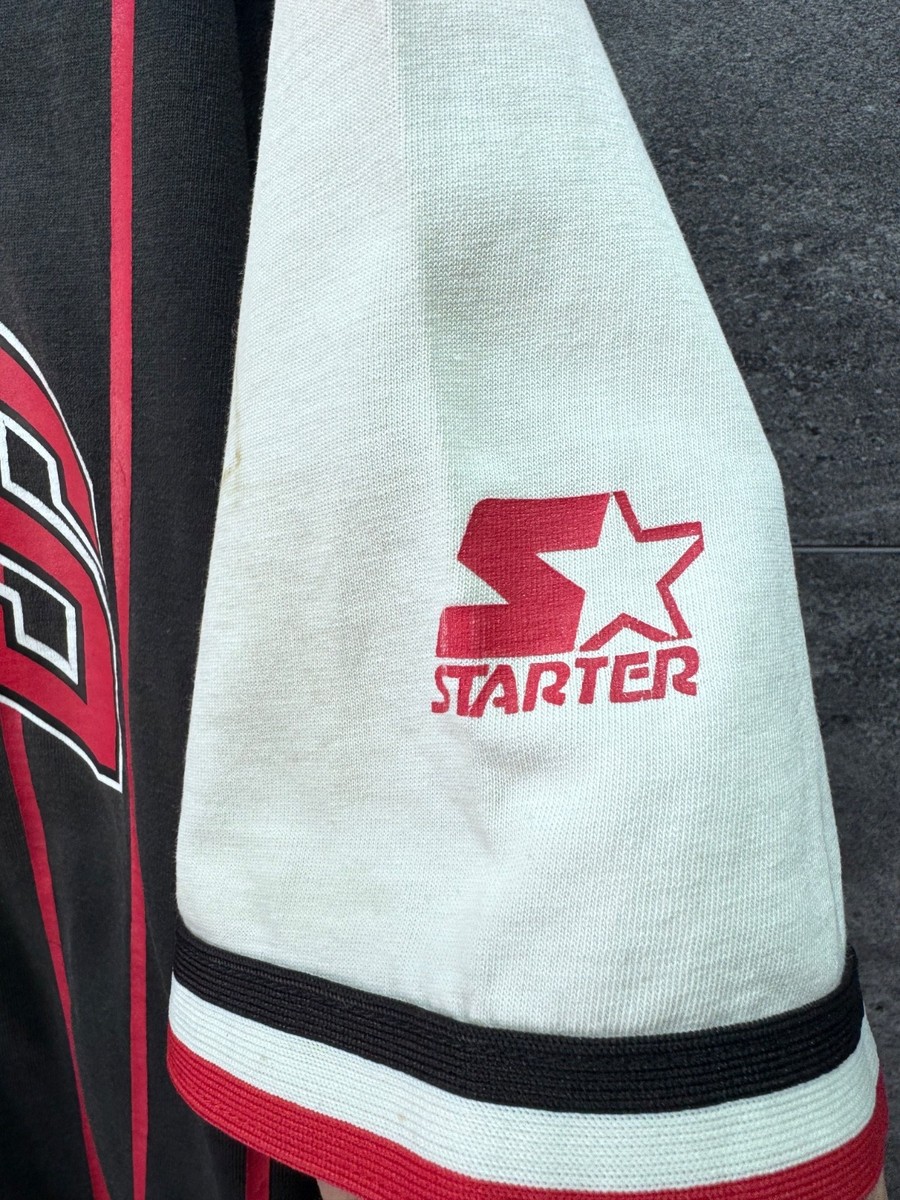 Vintage Rare Chicago Bulls Starter Polo Shooting Shirt NBA jersey
