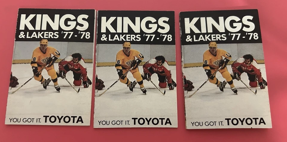 *Lote De Colección De 3 1977-78 Los Angeles Lakers & Los Angeles Kings Calendario De Bolsillo Foto 2 de 4
