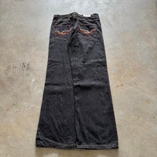 Baggy RK Black Southpole Styl Y2K Vintage Denim Jeans 34x33