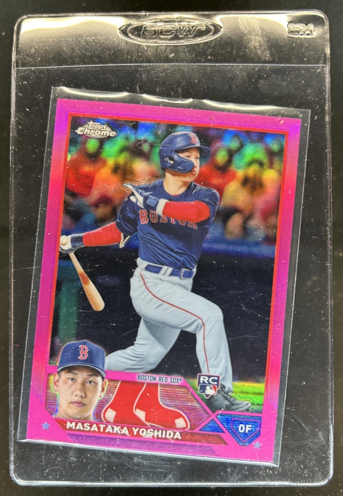 2023 Topps Chrome Masataka Yoshida RC Pink Refractor Rookie #167 Red Sox