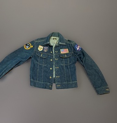 Vintage 1970s Lee Sanforized Denim Jacket 101-J Metal Star Studded