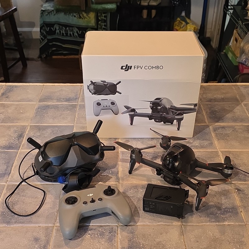 DJI FPV Combo Ready-to-Fly Drone w/ FPV Goggles V2, Remote Controller, Battery