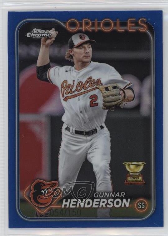 2024 Topps Chrome Blue Refractor 54/150 Gunnar Henderson #36 09if