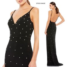 IEENA for Mac Duggal Style 70232 - Black Rhinestone Gown - Size 14 - NEW w/ Tags