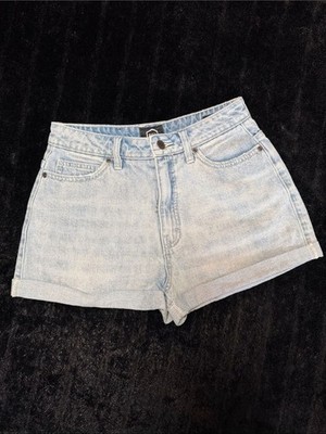 RVCA Hi Roller High Rise Light Wash 100% Cotton Classic Denim Short Size 27