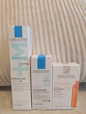 La Roche-Posay 3er Pflege-Set   Effaclar Duo+M, Toleriane Dermallergo Augen, Pur