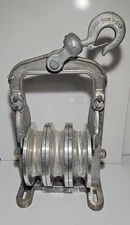 SHERMAN & REILLY 3 Block Pulling Sheave Strain Plate Cable Professional Linesman