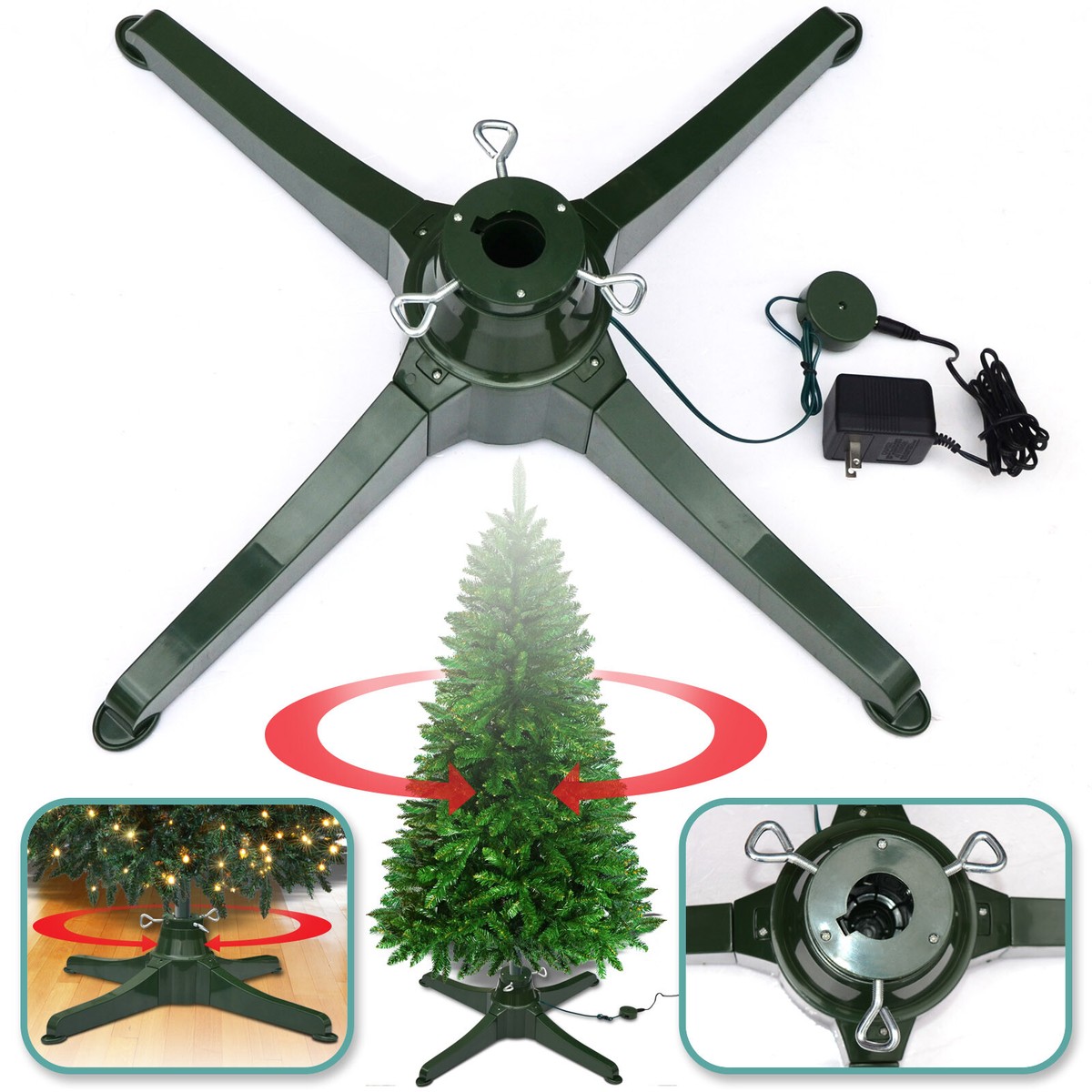 Electric Revolving Stand Christmas Tree Northlight Musical Rotating