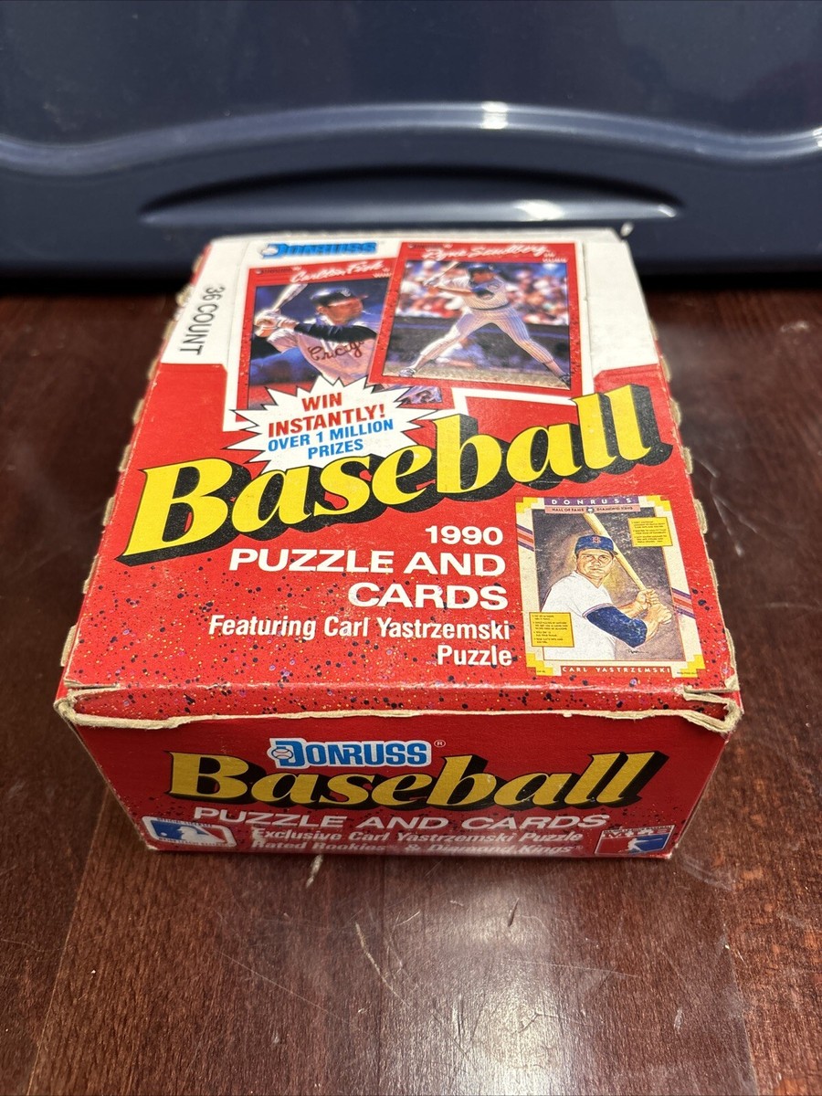 Donruss 1990 Baseball Puzzle and Cards Box Set Featuring Carl