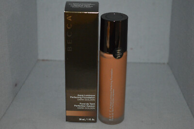Becca Aqua Luminous Perfecting Foundation Dark Golden 1oz New Boxed