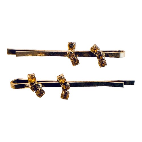 Victorian Hair Comb Fork Lot of 10 Gold Inlay Butterscotch  display picture 2